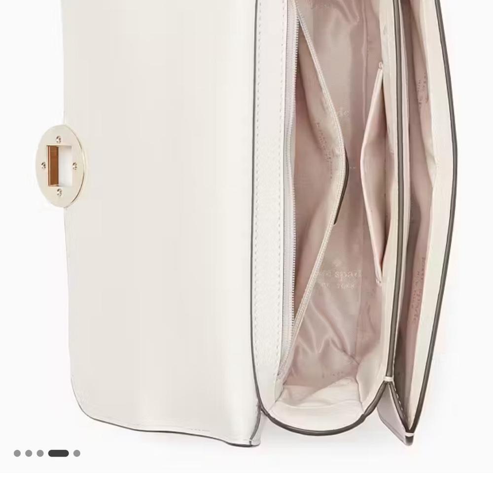 Kate Spade Gold and White Crossbody Bag with Flap Closure - Picture 3 of 9